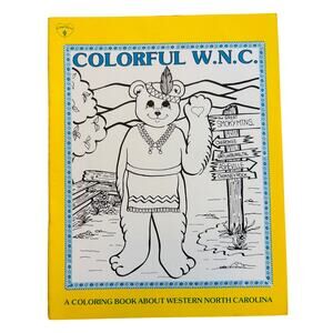 Vintage 1986 Colorful WNC Coloring Book about Western North Carolina